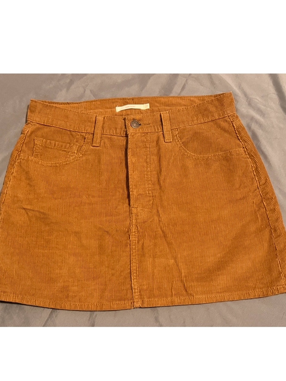 Levi's Corduroy Mini Skirt in Rust Orange